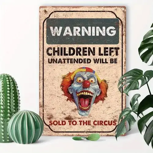 8x12inch (20x30cm) Aluminum Sign Metal Left Unattended Will Be Sold NEW  -aluminum