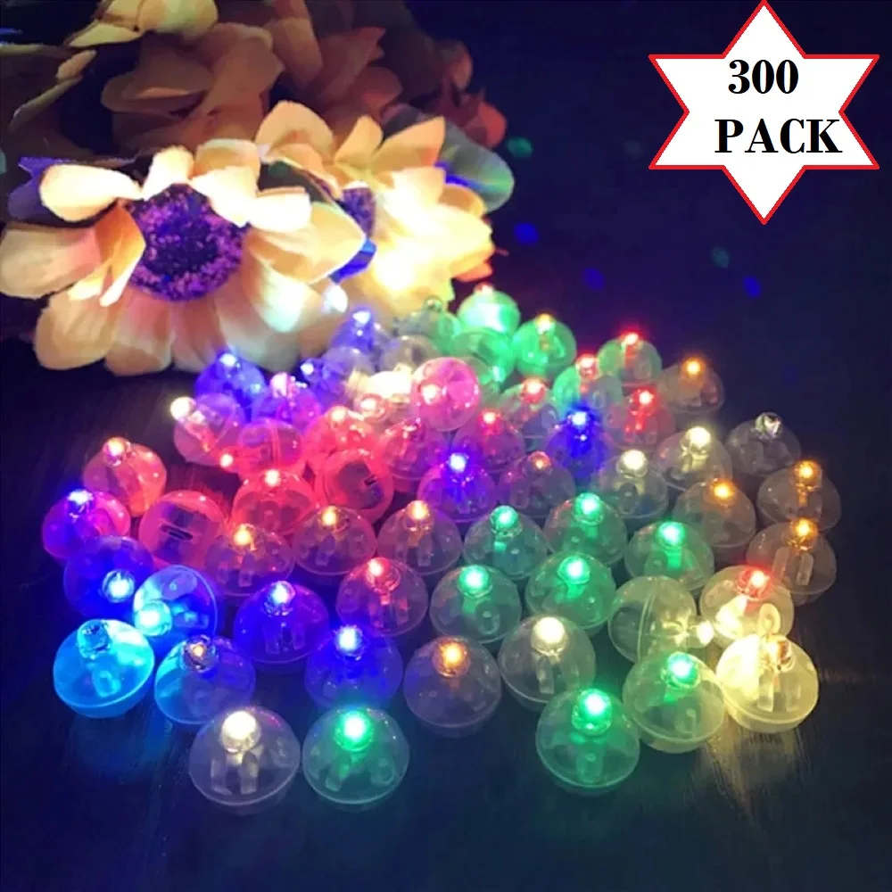 300/50pc Mini Ball Light Color Luminou Balloon Lamp Miniature Light Bulb for Wedding Birthday Party Christmas Decor LED Balllamp