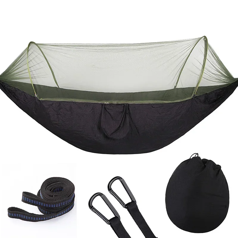 Camping Hammock Light Outdoor Automatic Speed Opening Anti-mosquito Hammocks Swing with Mosquito Net Hammock Camping Stuff