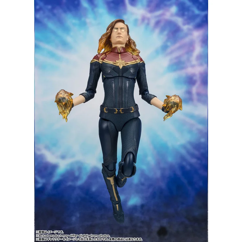 In Stock Original BANDAI S.H.Figuarts SHF Captain Marvel 2 The Anime Action Collection Figures Model Toys