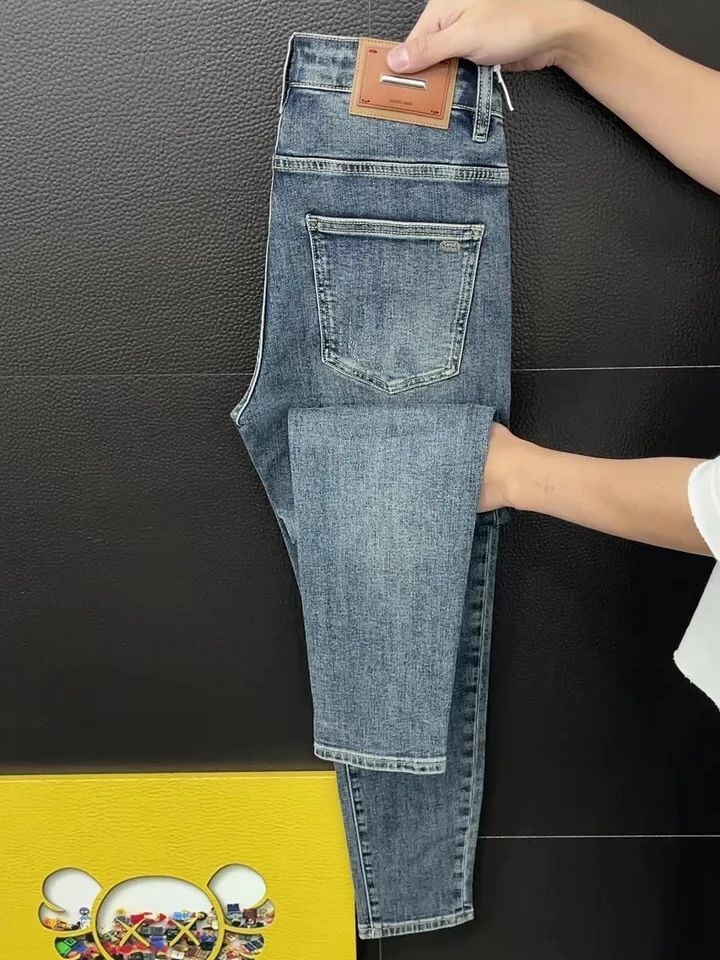 

Faionable Trendy Men's Jeans High Quali Sli Spring Autumn Straight Leg Fit Stand Waist No Brand Urban Sle