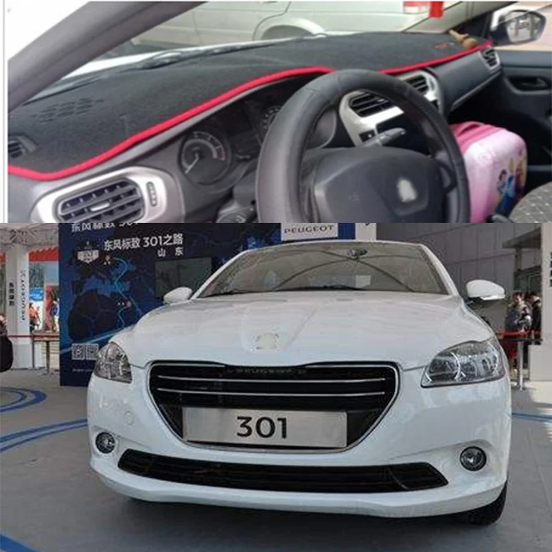 For 2012-2016 Peugeot 301 Active Hdi Car-Styling Dashmat Dashboard Cover Instrument Panel Insulation Protective Pad