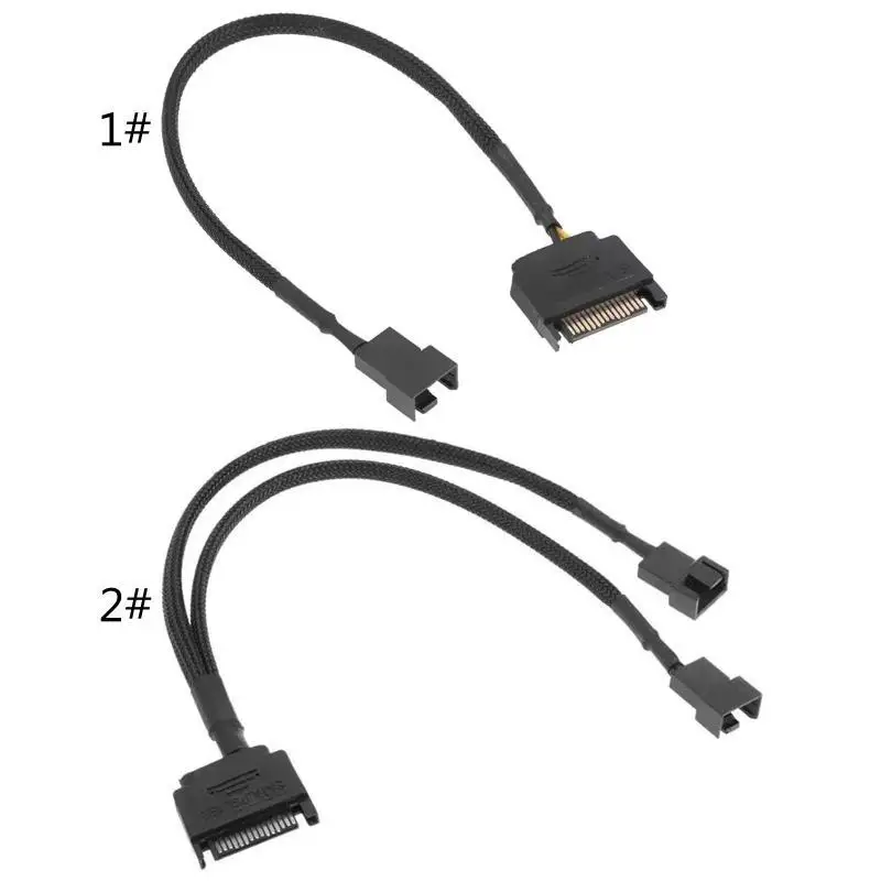 652F Power Extension Cable 15pin Male to 3/4 Pin Female Power Adapter Cable