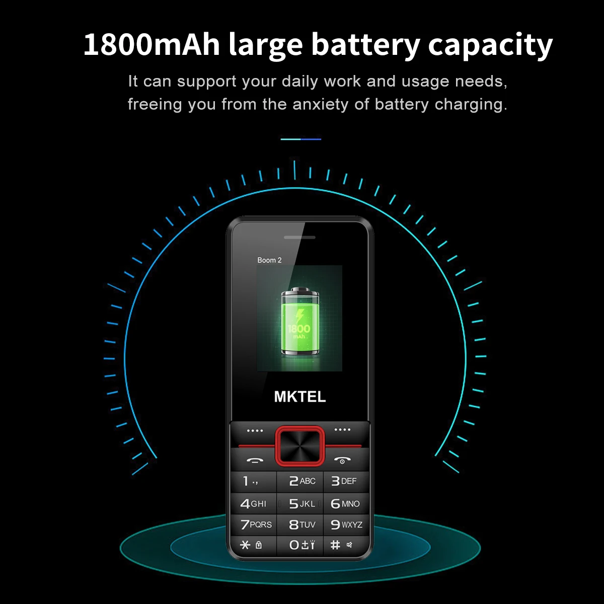 Mktel boom 2 recurso telefone 1.77 "display 1800mah bateria mp3 mp4 rádio fm duplo sim dupla espera alto-falante tocha telefone sênior