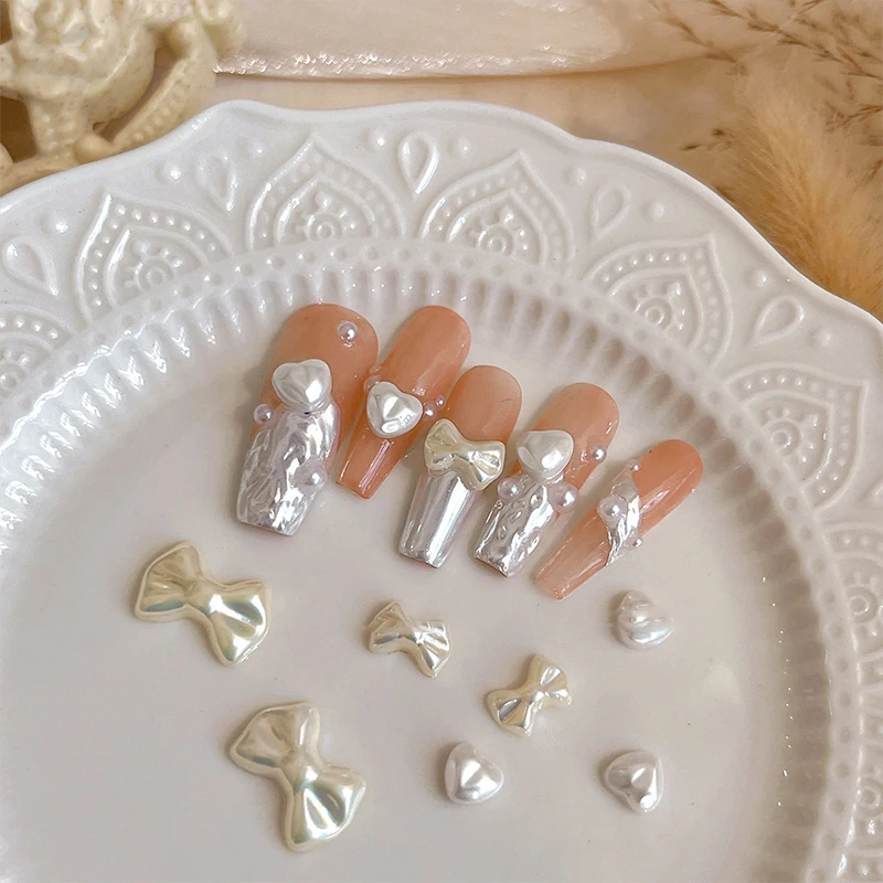 

5Pcs Cute Bow Tie Love Heart Pearl Star Mini Bowknot Butterfly Nail Art Decorations Charm DIY Manicure Accessories