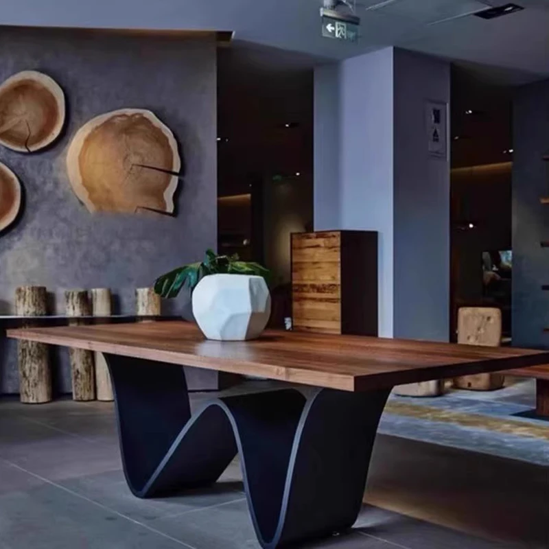 

Роскошный деревянный современный обеденный стол для кабинета, дизайнерский письменный кухонный стол, стеклянный стол, Стул Обеденный Mesa Cocina Стол طاولة