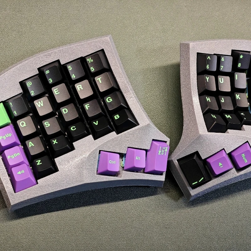Cygnus 4x6 Manuform Wired Split Curved Keyboard Kit Custom PETG Hot-swapping Single-mode Handmade Split Ergonomic Keyboard VIAL