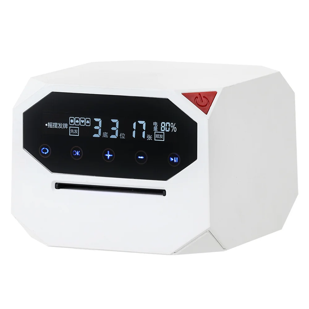 Portable Plastic Poker Shuffler Automatic Card-dealing Machine Model KU-2284 US Plug Minimalist Design for