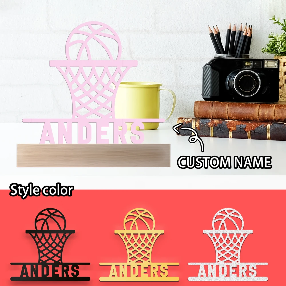 Art Craft Easter - 1pc Minimalist Personalized Basketball Text Art