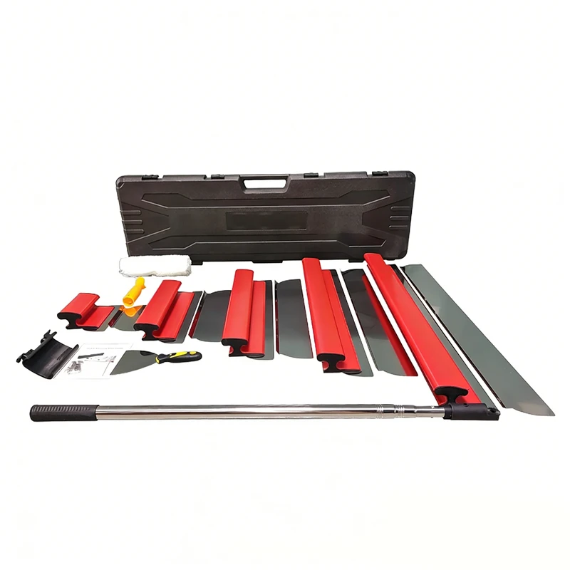 

Painting Tools Red Putty Knife Scraper Set Drywall Skimming Blade Set