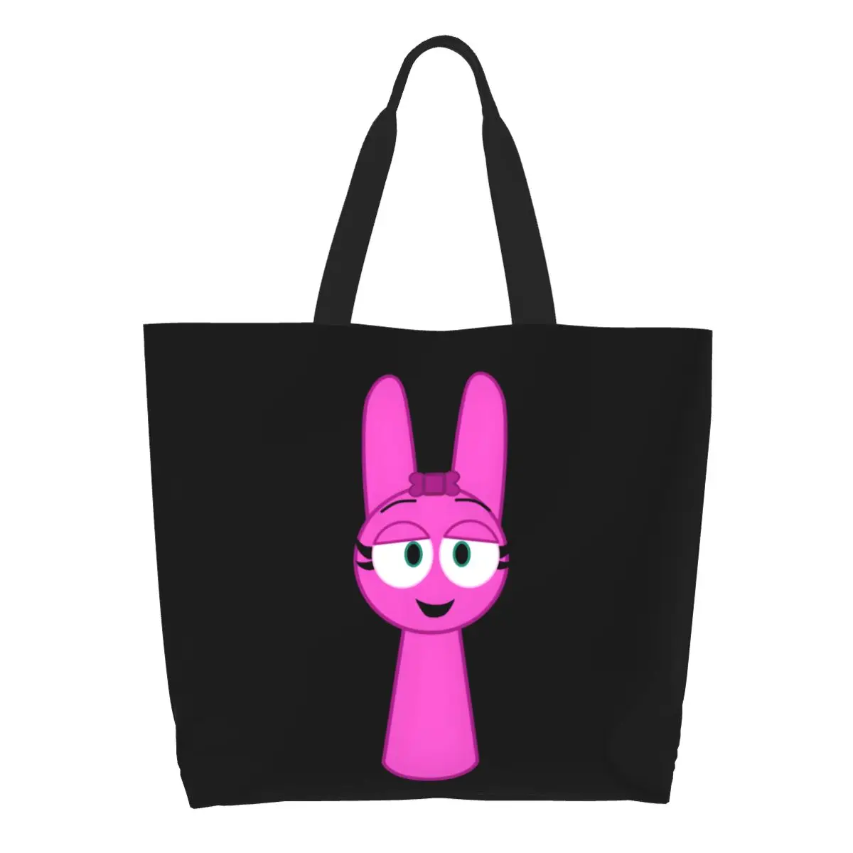

Custom Kawaii Incredibox Sprunkis Shopping Tote Bags Reusable Canvas Grocery Shopper Shoulder Bag