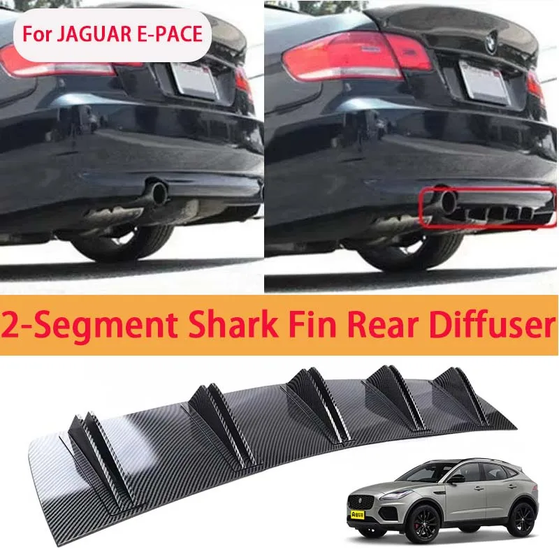 For JAGUAR E-PACE Shark Fin Rear Diffuser Split Chassis Spoiler Auto Aerodynamic Parts Aerodynamic Modification