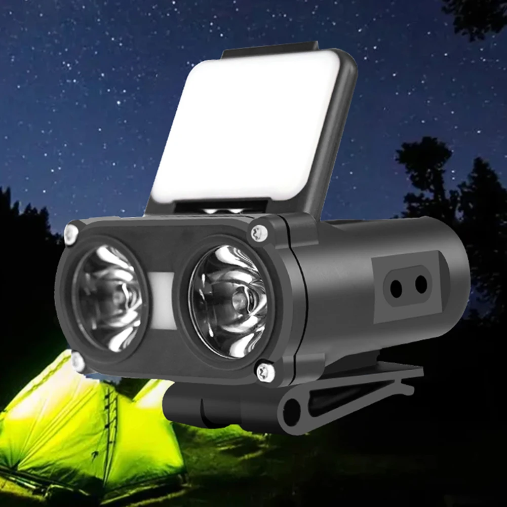 LED Induction Headlamp MINI Cap Clip Light 1200Mah Built-in Battery USB Rechargeable Head Flashlight for Camping Fishing Lantern