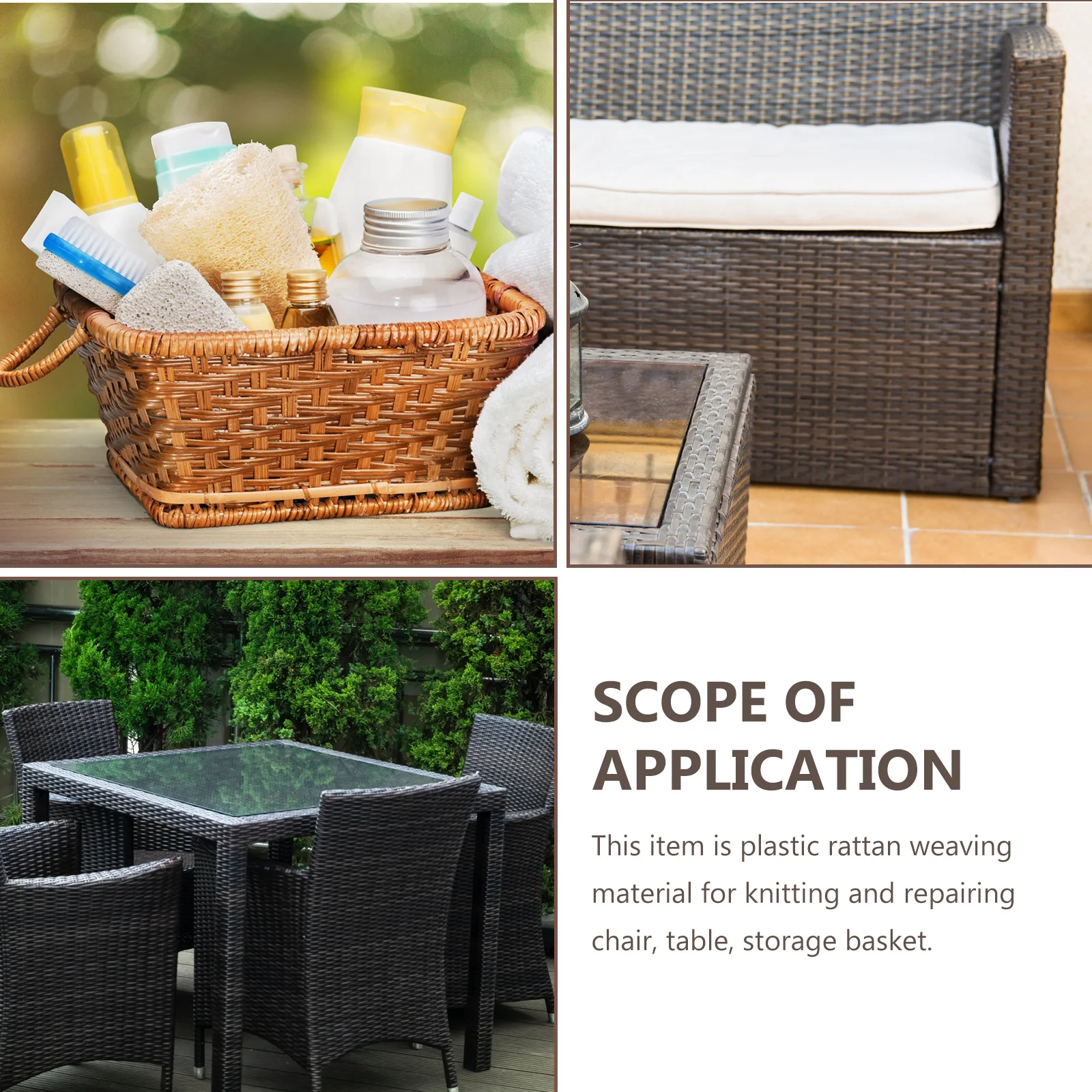 

1 Roll Plastic Rattan Weaving Material Flat DIY Chair Repair Material Wicker Furniture Repair Kit Craft Supplies Basket Table