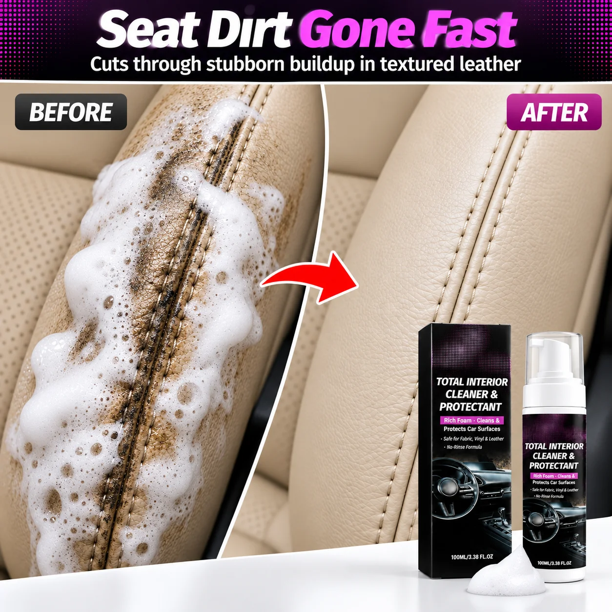 Спрей-пена для чистки салона а – обзор и цена Seat Cleaner Fabric