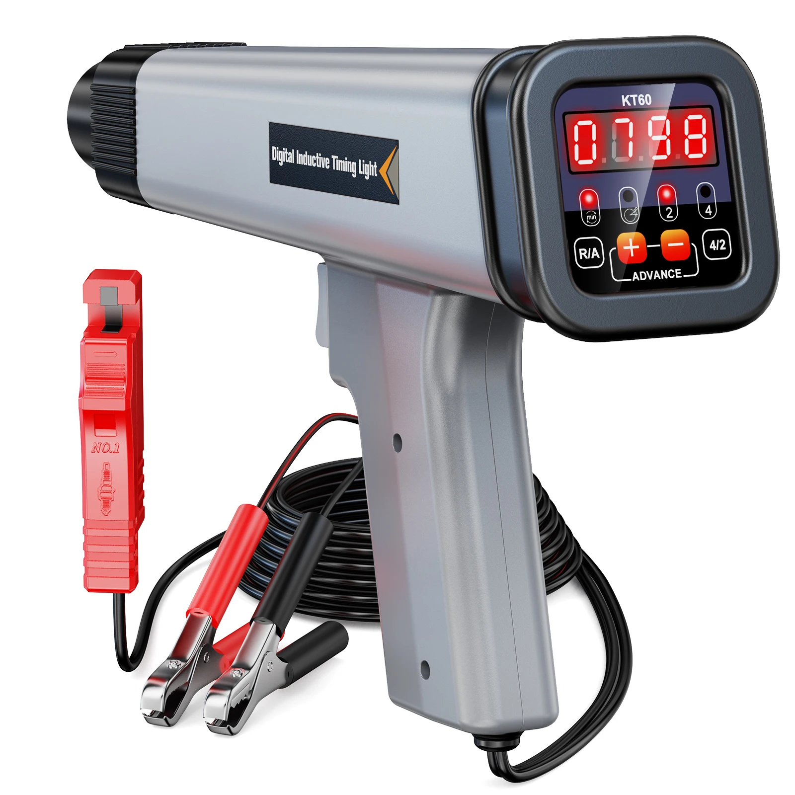 

KZYEE цифровой таймер KT60 для индуктивной стробоскопической лампы детектор 12 В 2/4-тактный газовый классический автомобиль, инструменты для двигателей мотоциклов