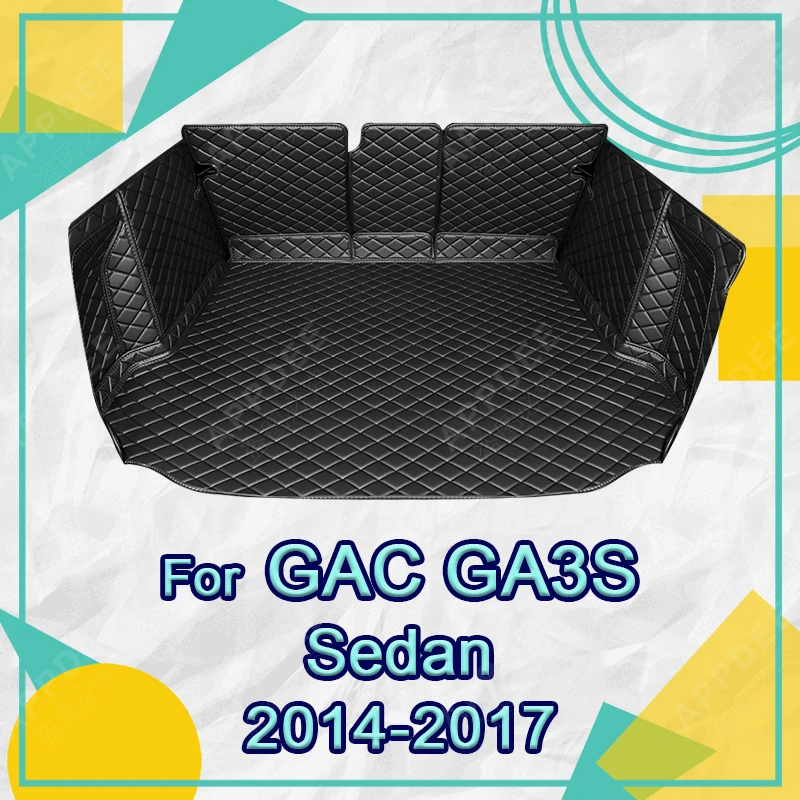 Auto Full Coverage Trunk Mat For GAC Trumpchi GA3S sedan 2014-2017 16 15 Car Boot Cover Pad Interior Protector Accessories