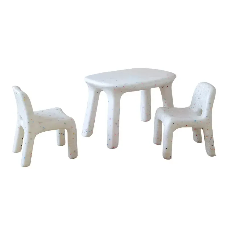 Kids Plastic Table and Chair Set Durable Outdoor Activity Desk for Kindergarten Preschool Children Furniture Baby Study