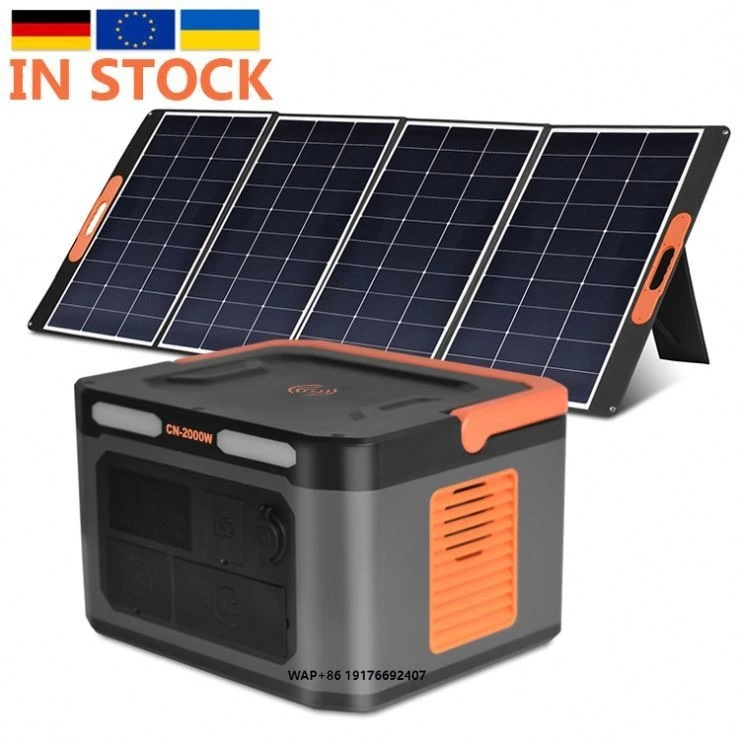 

OEM Solar Generator 2Kw 2000Wh Lifepo4 Auto Emergency Power Station Portable Battery