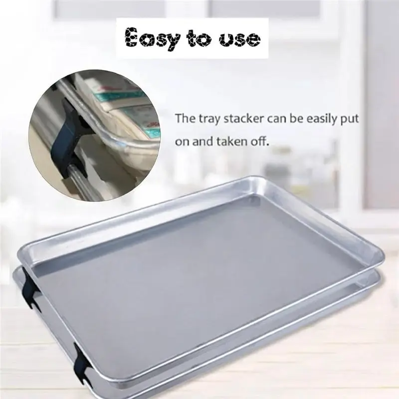 DT39 Baking Tray Stacking Clips, Reusable Cookie Tray Stacker, Space Saving Tray Organizer for Freeze Dryer, Kitchen Storage