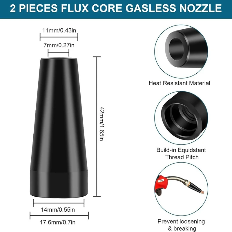 AA81-28-Piece Flux Core Airless Nozzle Kit, 0.03Inch And 0.035Inch Tips,For Lincoln Magnum 100L And Weld-Pak MIG Welders images - 6