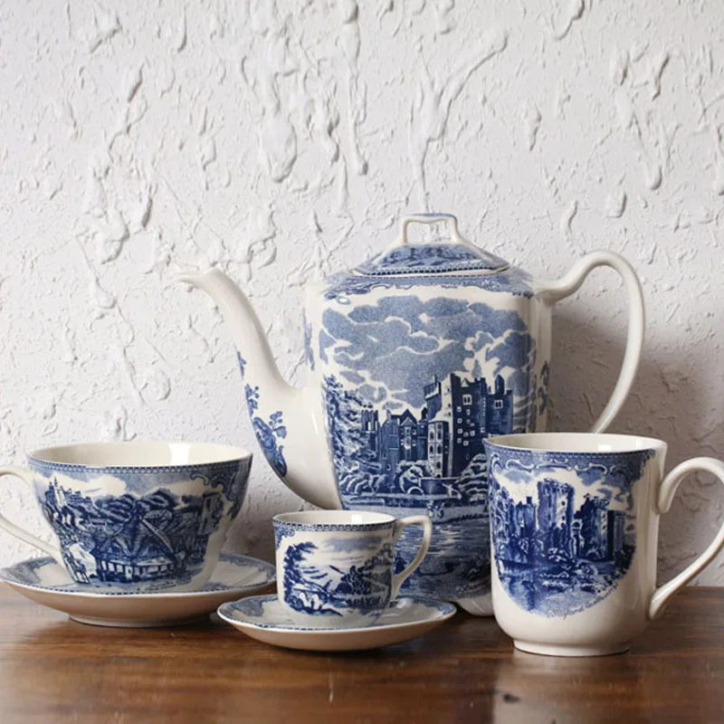 European style tableware, British castle ceramics, Western food steak plates, coffee cups, decorations, dinner plates, desserts,