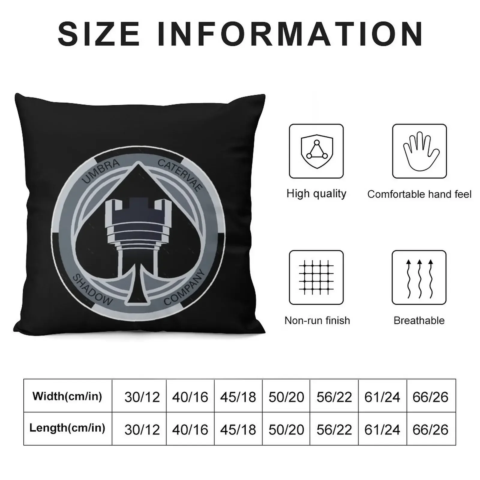 Shadow Company Logo Throw Pillow Christmas Pillow Covers Decorative Cushions Cushion Cover Set pillow