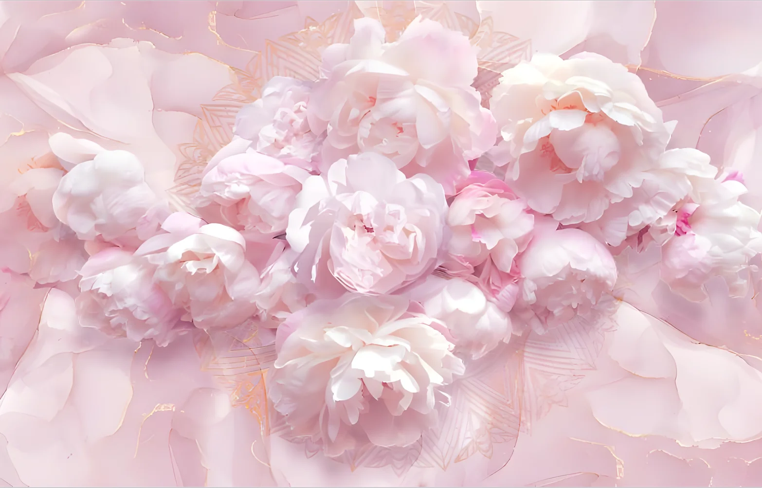 

Customized Rose Background 3d Wallpaper Pink Flowers Wedding Theme Mural for Bedroom Bedside Customizable Room Wall Decor