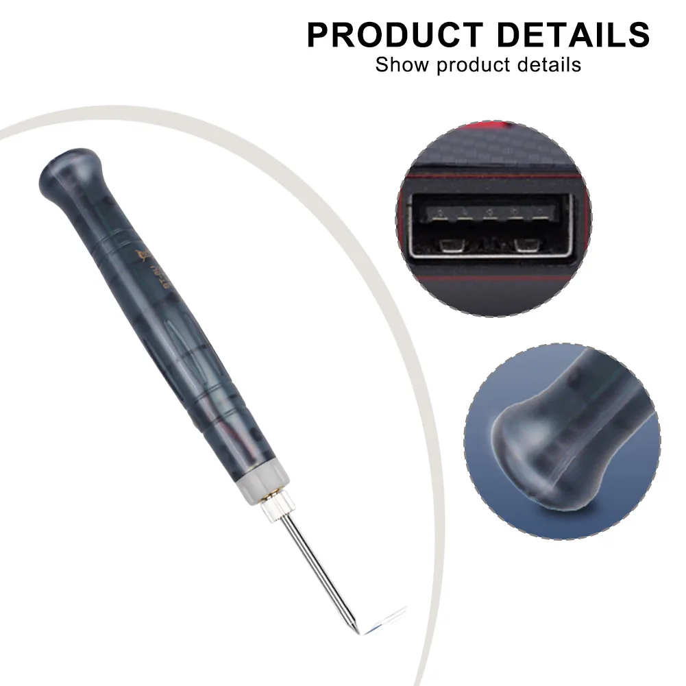 

Portable Soldering Tool Electric Soldering Iron Compatible With USB Power Supplies Ergonomic Handle Design Fast Heating Function