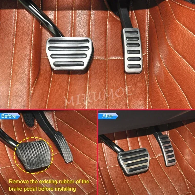 For Land Range Rover Sport 2014-2021 Defender 90 110 Discovery 2020-2024 Non-Slip Stainless Steel Foot Brake Gas Pedal Pad Cover