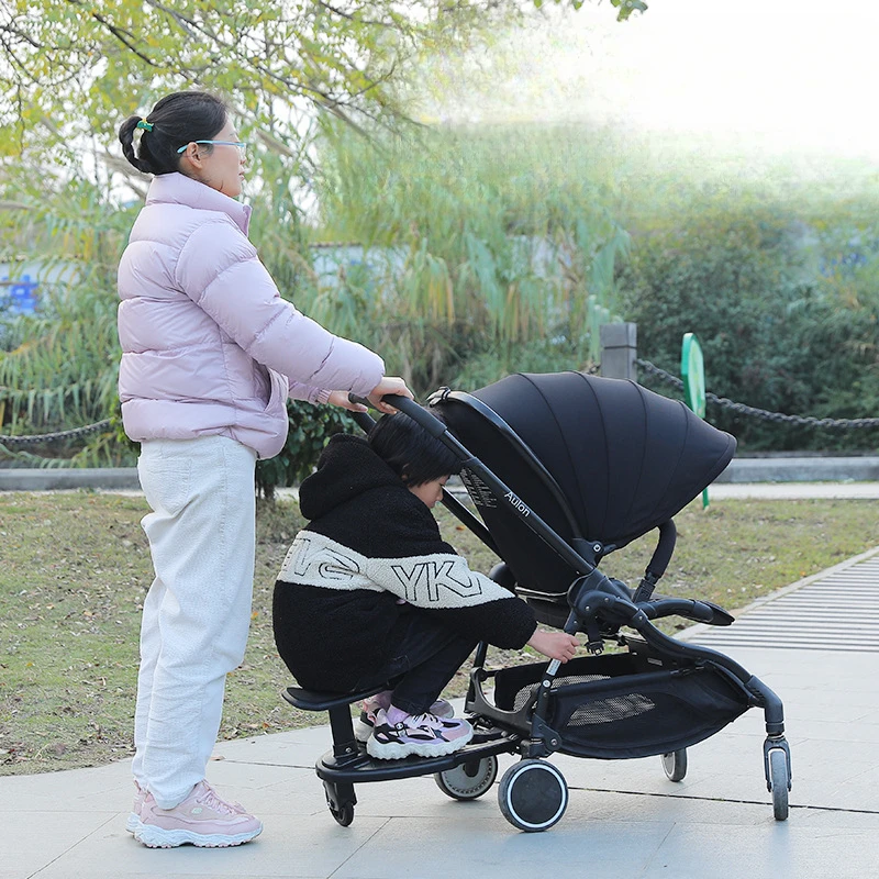 Pedale ausiliario per passeggino con sedile coda piccola accessori per carrello artefatto da viaggio per auto grande e piccolo tesoro doppio sedile