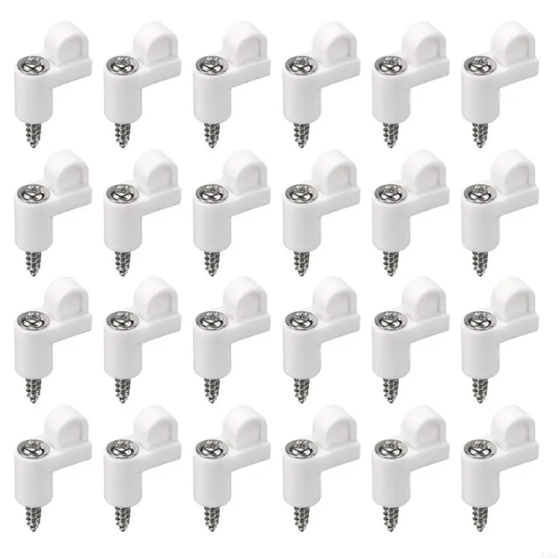   24Pcs Screen Frame Fastener Nylon Clip Metal Screws for Home Commercial Use
