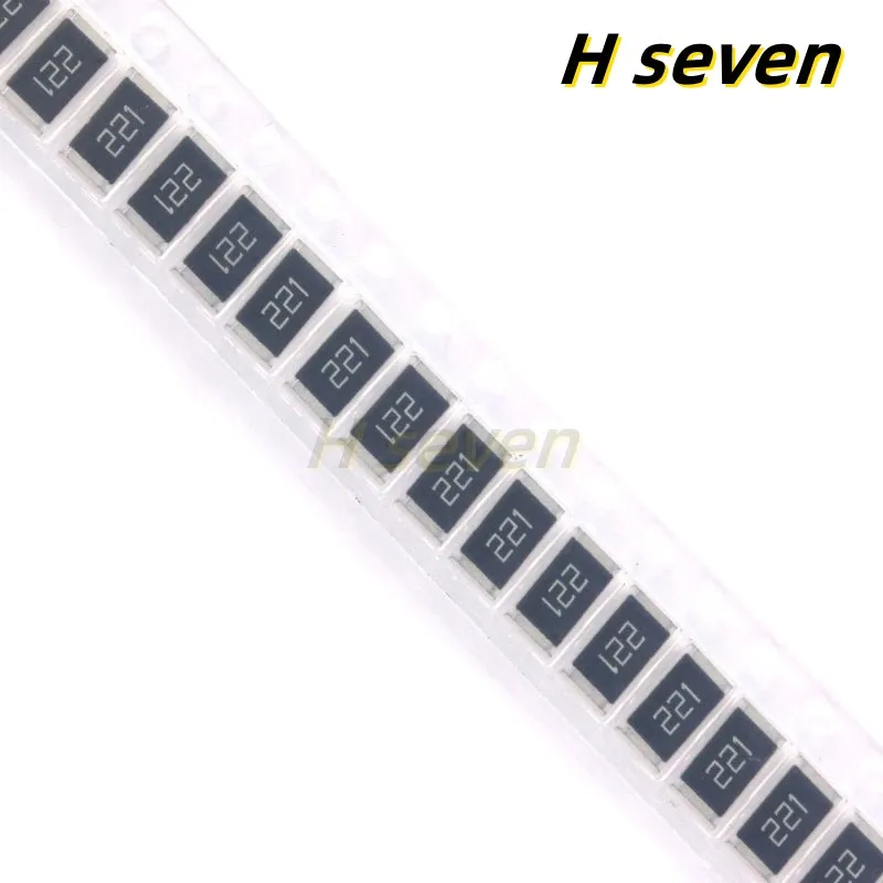 

50pcs 2512 Chip Resistor 1W 220 ohm 220R SMD Resistance 221 5% DIY Kit