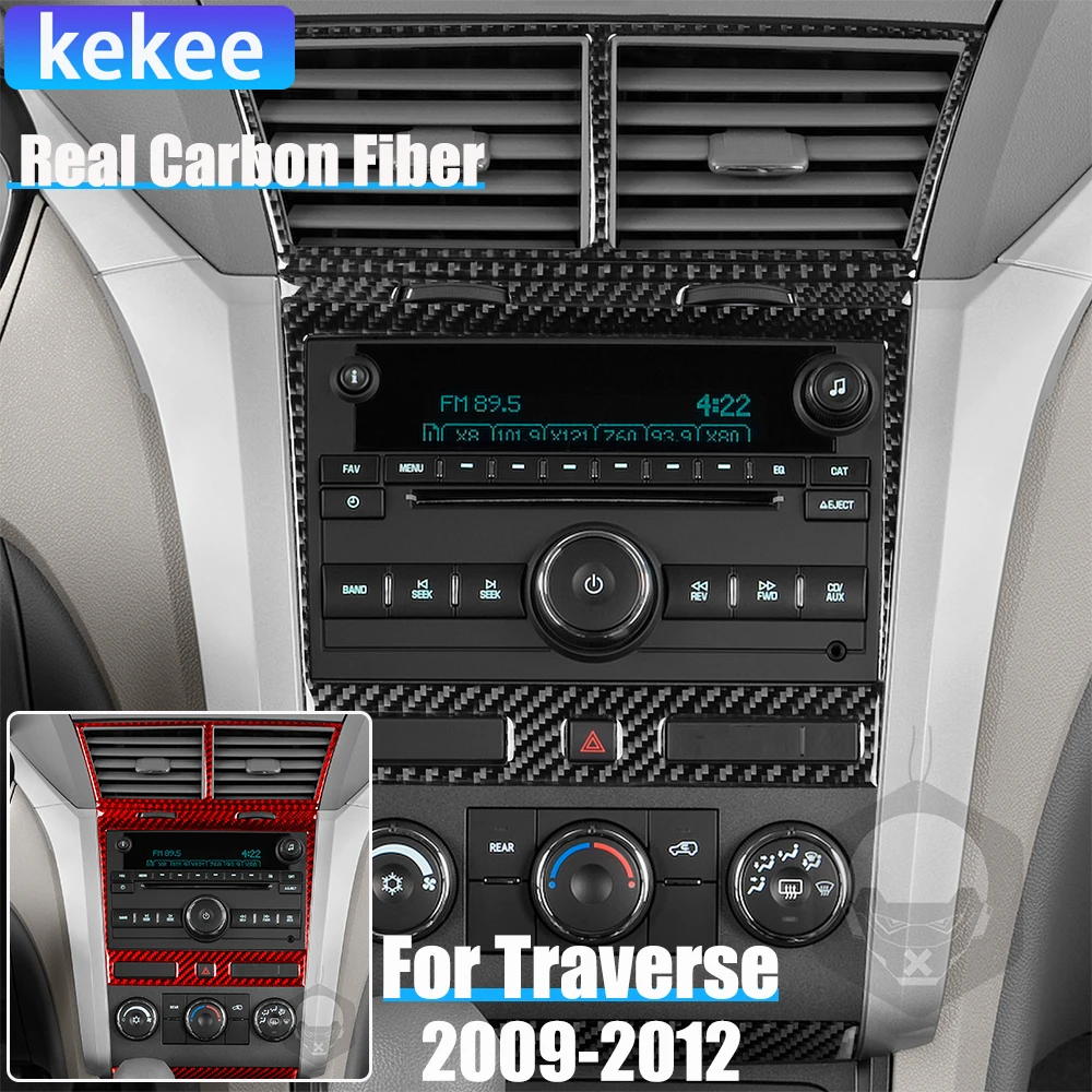 

Real Carbon Fiber Car Accessories Center Console Set Trim Cover Soft Sticker For Chevrolet Traverse 2009 2010 2011 2012
