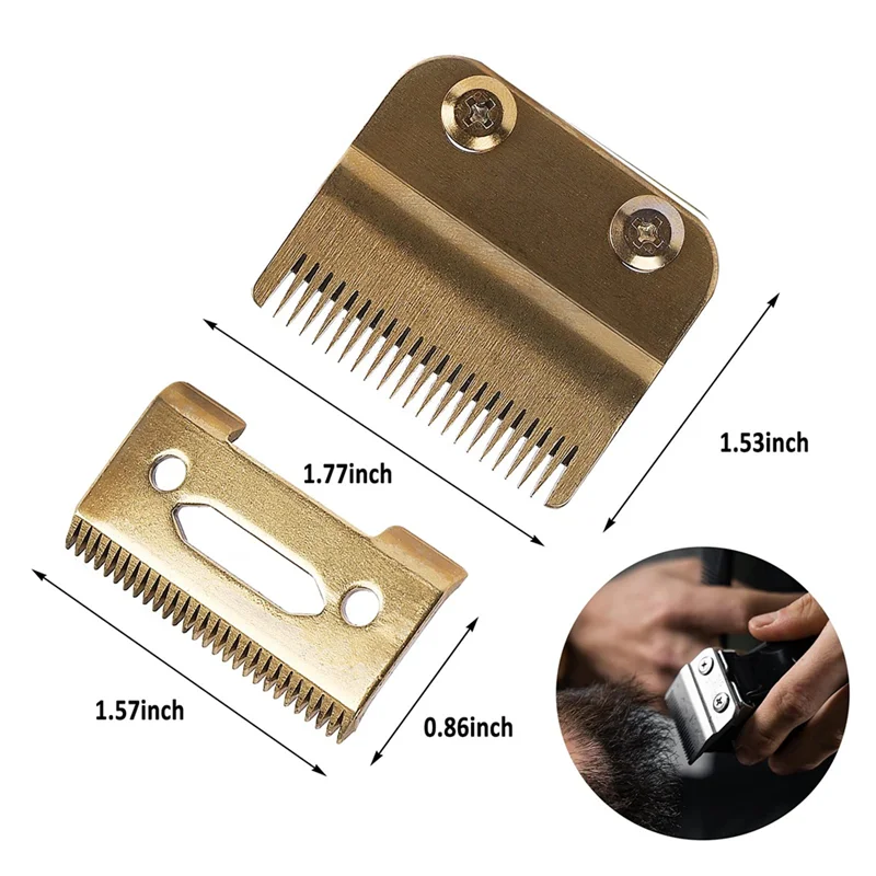 2Pcs Professional Replacement Clipper Blades Adjustable Hair Clipper Parts Blade for Wahl 8148 Magic Cordless Clippers