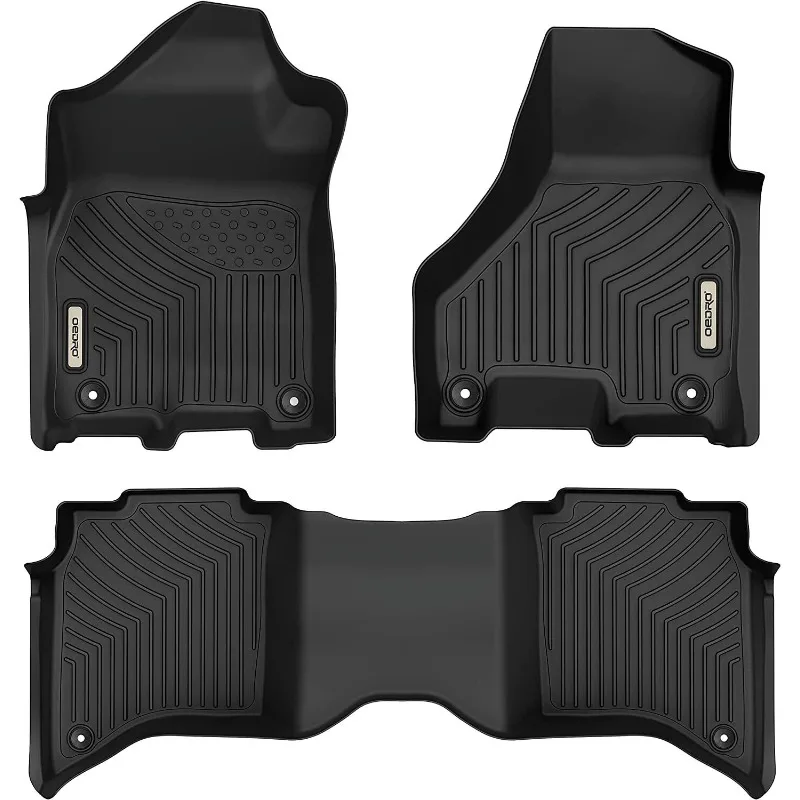 TPE Floor Mats Liners for 2019 2020 2021 2022 2023 2024 Ram 2500/3500 Crew Cab All Weather United States