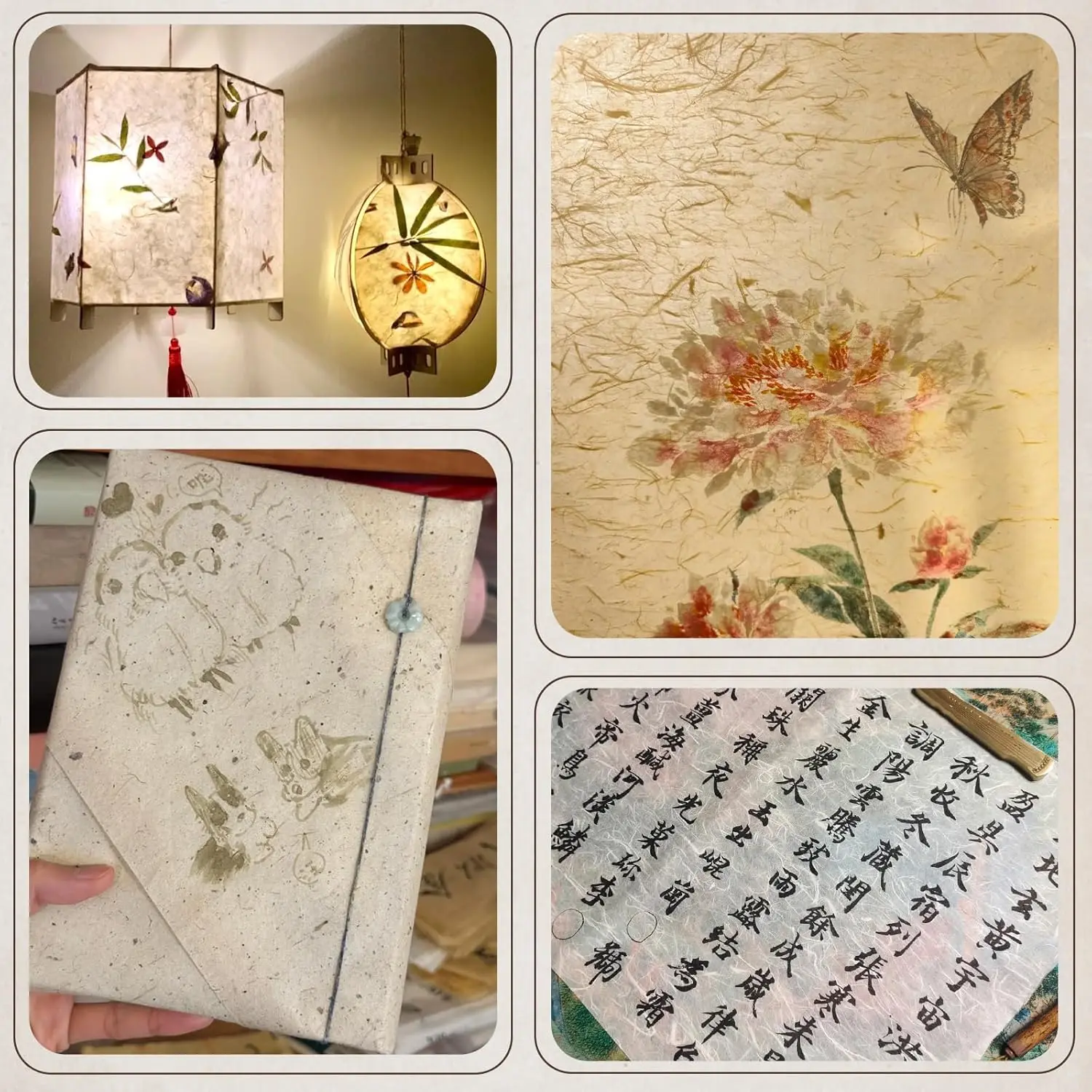 ورق التوت A4 20/50/100 ورقة ورق الأرز الطبيعي لـ Decoupage الكتابة اللوحة الطباعة بطاقة الزخرفية صنع تغليف الهدايا #5