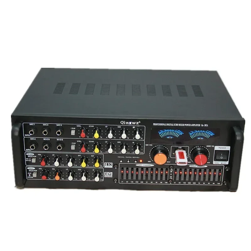 Ka-302A 300 Вт * 2 Стерео C5198 A1941 Трубка Bluetooth 20-полосная настройка HIFI Play Цифровой эхо-микшер Караоке Усилитель для домашнего кинотеатра