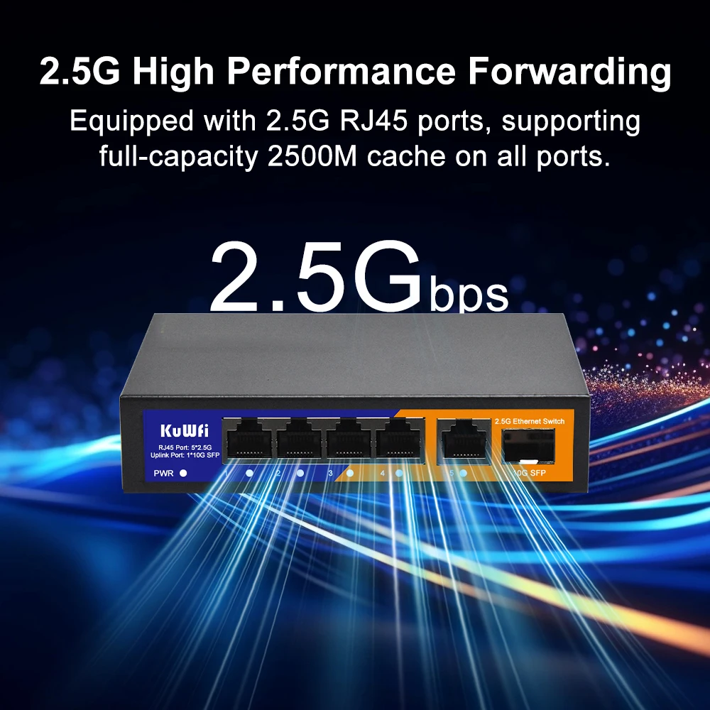 KuWFi 2.5G 네트워크 스위치, 5포트, 2.5G - Switch 5 Port 2.5G Unmanaged 리뷰 및 가격