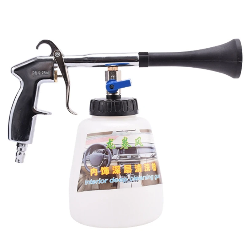 Car High Pressure Washer Dust Remover Dry Cleaning-Gun Tornado Interior Exterior 1000Ml Cleaning Tool (EU For Connector)