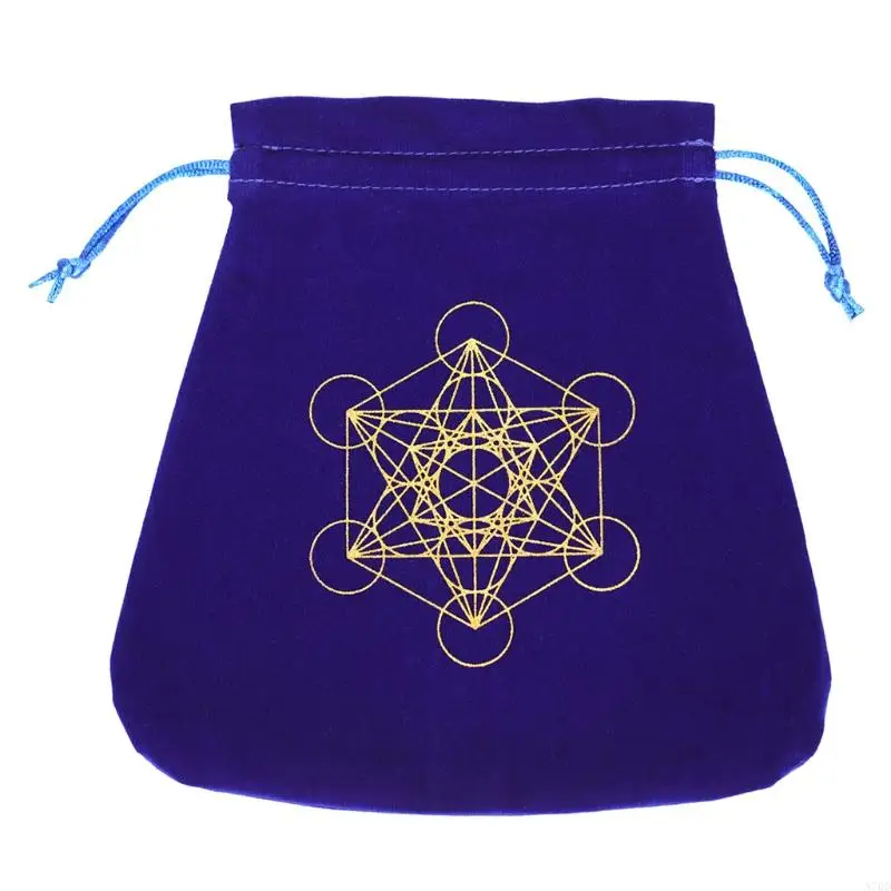 Borsa stoccaggio del velluto portatile per sacchetto divinazione Metatron Card per bambini ADU A70D