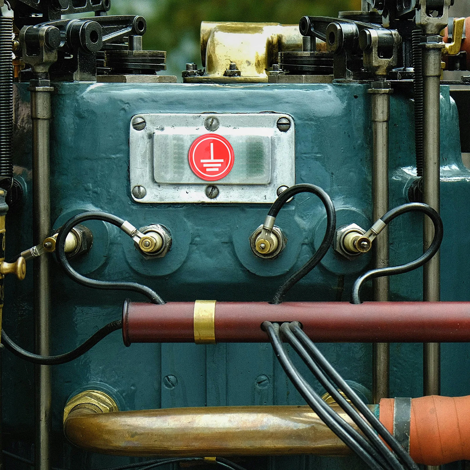 Grounding Warning Stickers Electrical Equipment Safety Decals High Adhesion Waterproof For Electric Panels Machinery