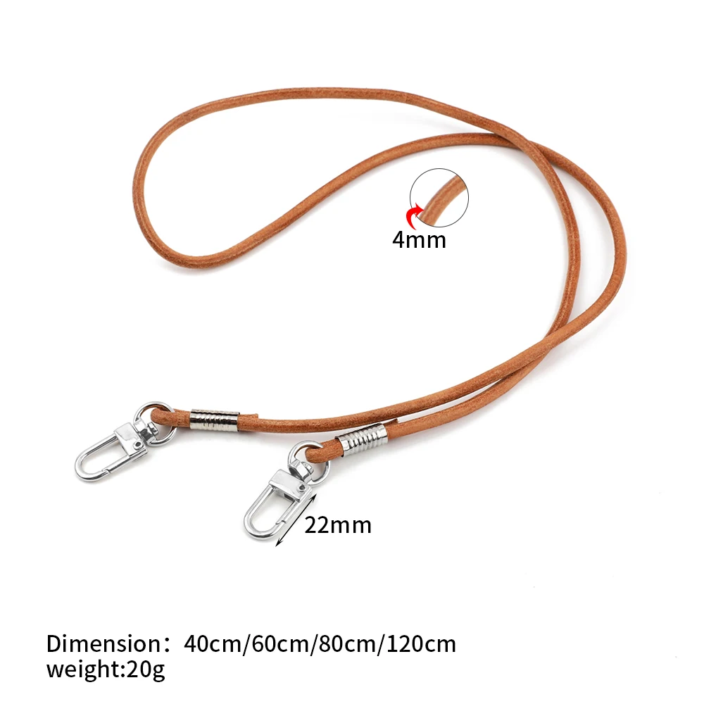 Genuine Leather Bag Strap for Women 40 60 80 120cm Bag Handles Belts for Purse Handbag Shoulder Bag Parts Accessories