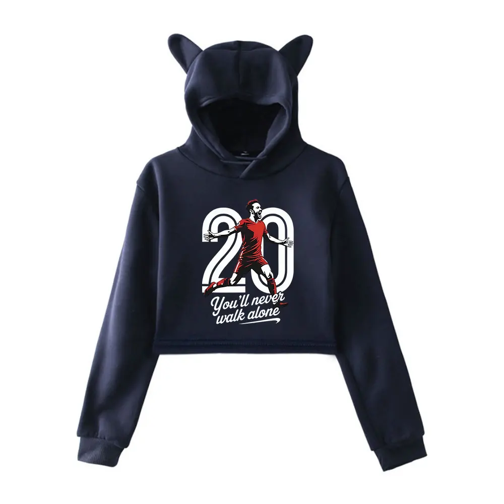Diogo Jota Vintage jaren '90 Streetwear logo Hoodie Merch Hoodies Sweatshirts voor meisjes Cat Ear Crop Fashion Sports Pullover