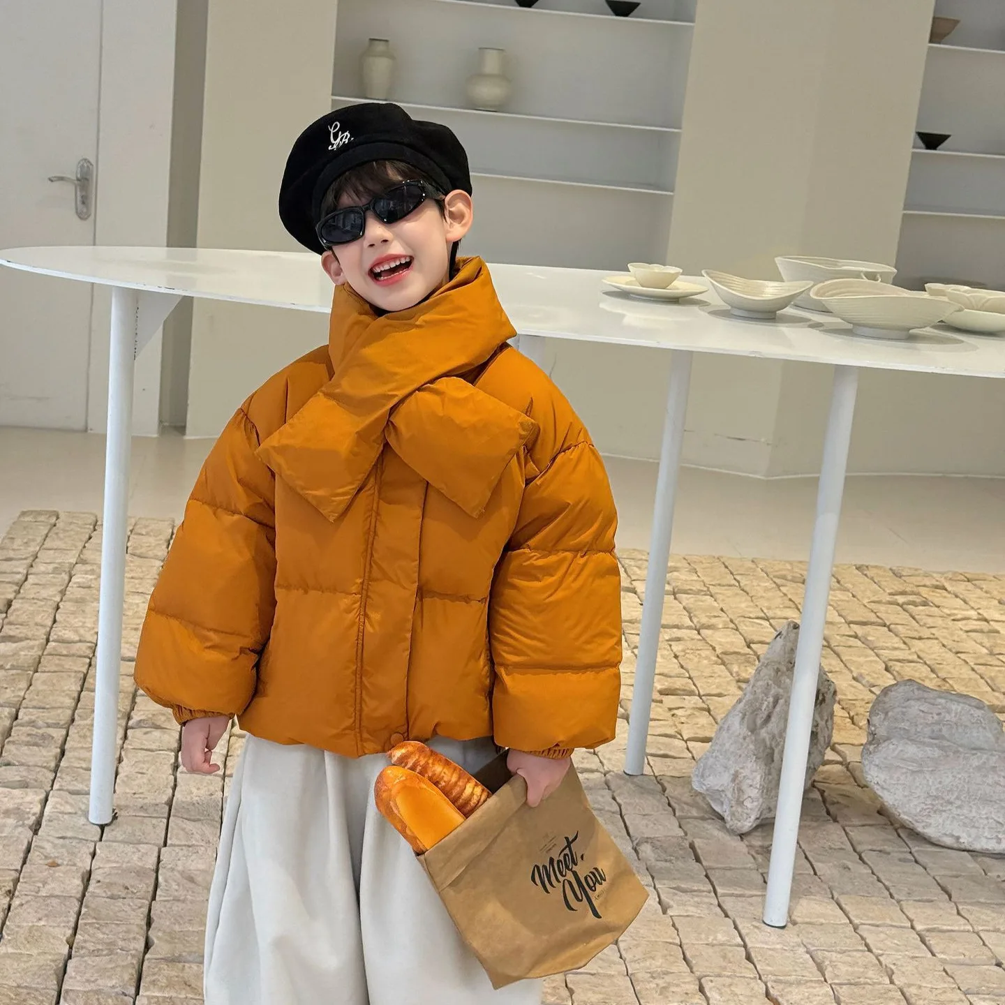 

Children Clothes Kids Warm Jacket 2025 Winter New Korean Style 90 White Duck Down Jacket Boys Stylish and Warm Down Coat