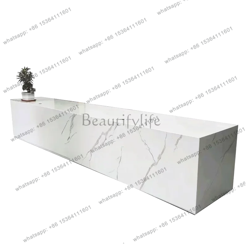 PG Lighting Drawers Reception Desks Steel Organizers Business White Reception Desks Luxury Classic Recepcion Office Furniture
