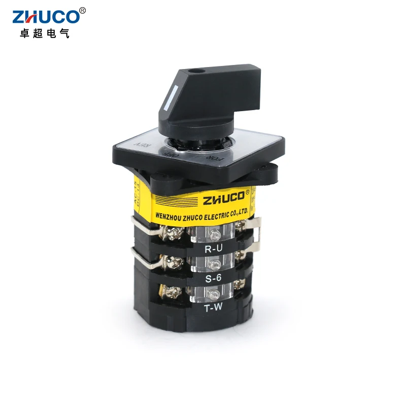 

ZHUCO SZW25-48D/ZC.ZF1.3 25A FOR-OFF-REV 3-ступенчатая 12-винтовая ручка-переключатель кулачкового переключателя для оборудования для мясорубки, машина для отверждения дымохода