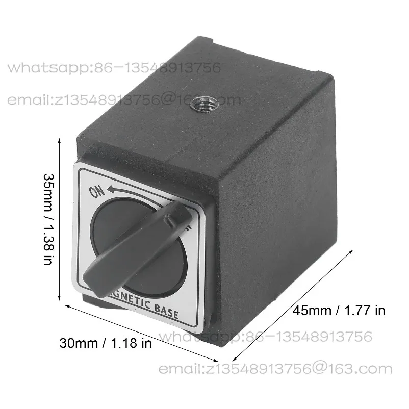 Magnetic Base Stand Base Holder High Hardness 33lb M5 Threaded Dial V Indicator Magnetic Base Stand Magnetic Holder Bed - view 5