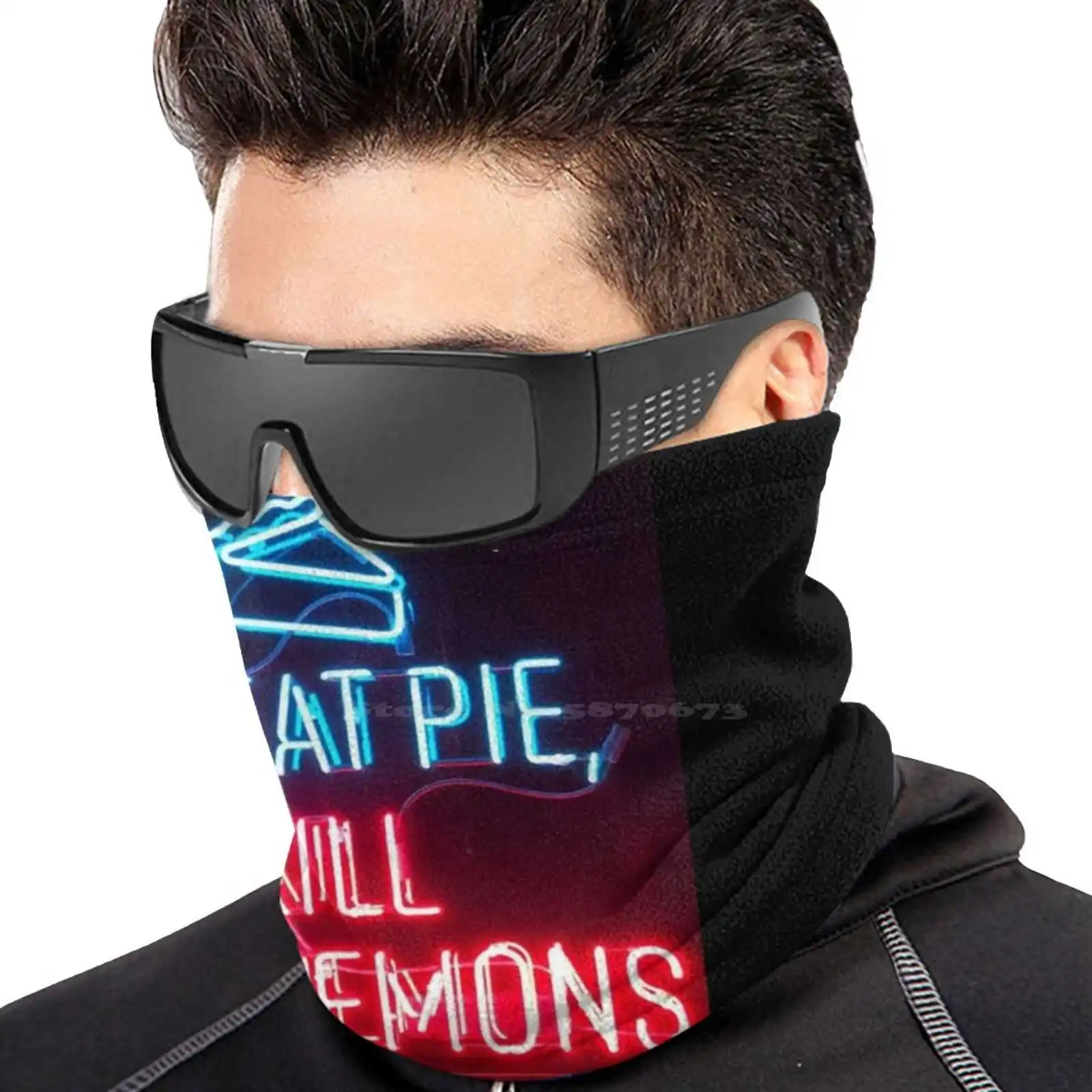 Eat Pie , Kill Demons. Knitted Hat Warm Beanie Outdoor Caps Eat Pie Kill Demons Supernatural Tv Show Series Jensen Ackles image 6