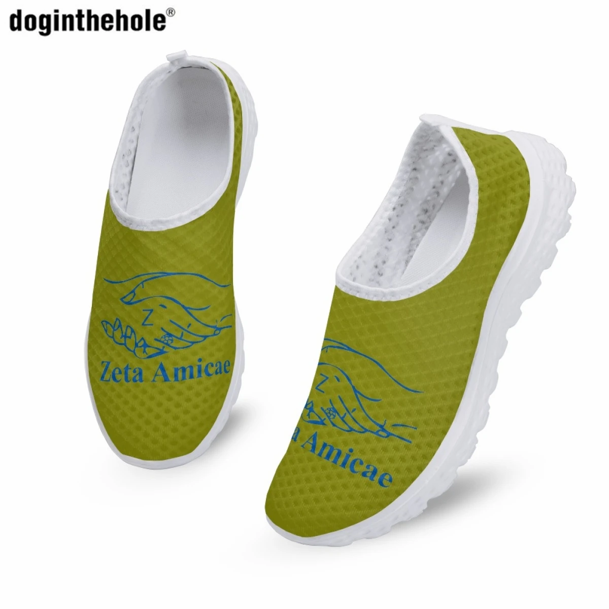 Doginthehole Casual Flat Shoes for Women New Zeta Amicae Sneakers Friends of Zeta Summer Light Breathable Mesh Nursing Shoes